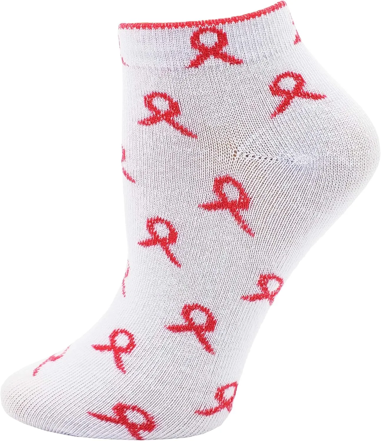 12 Pairs of Womens Breast Cancer Awareness Socks, Pink Ribbon Soft Sport Sock Bulk Pack