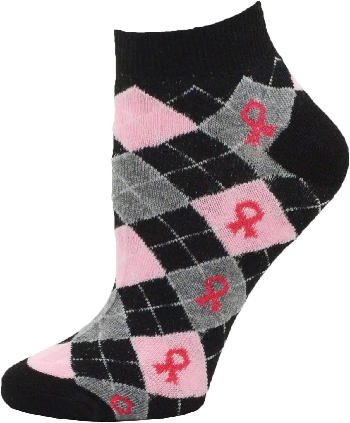 12 Pairs of Womens Breast Cancer Awareness Socks, Pink Ribbon Soft Sport Sock Bulk Pack