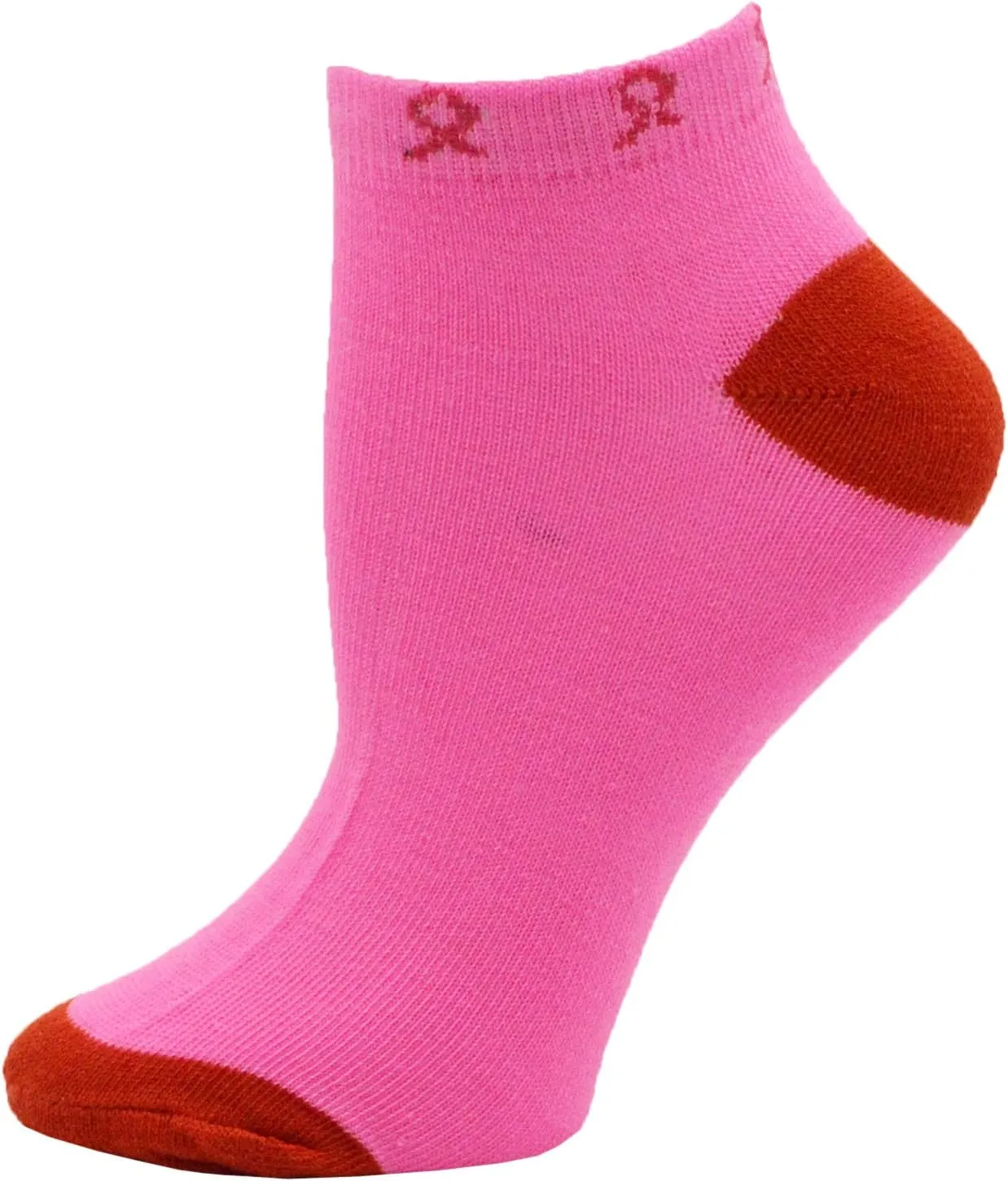 12 Pairs of Womens Breast Cancer Awareness Socks, Pink Ribbon Soft Sport Sock Bulk Pack
