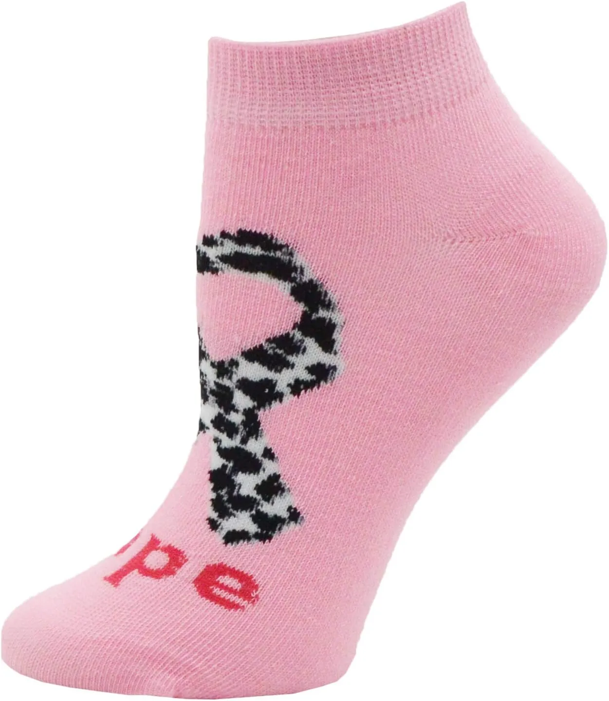 12 Pairs of Womens Breast Cancer Awareness Socks, Pink Ribbon Soft Sport Sock Bulk Pack