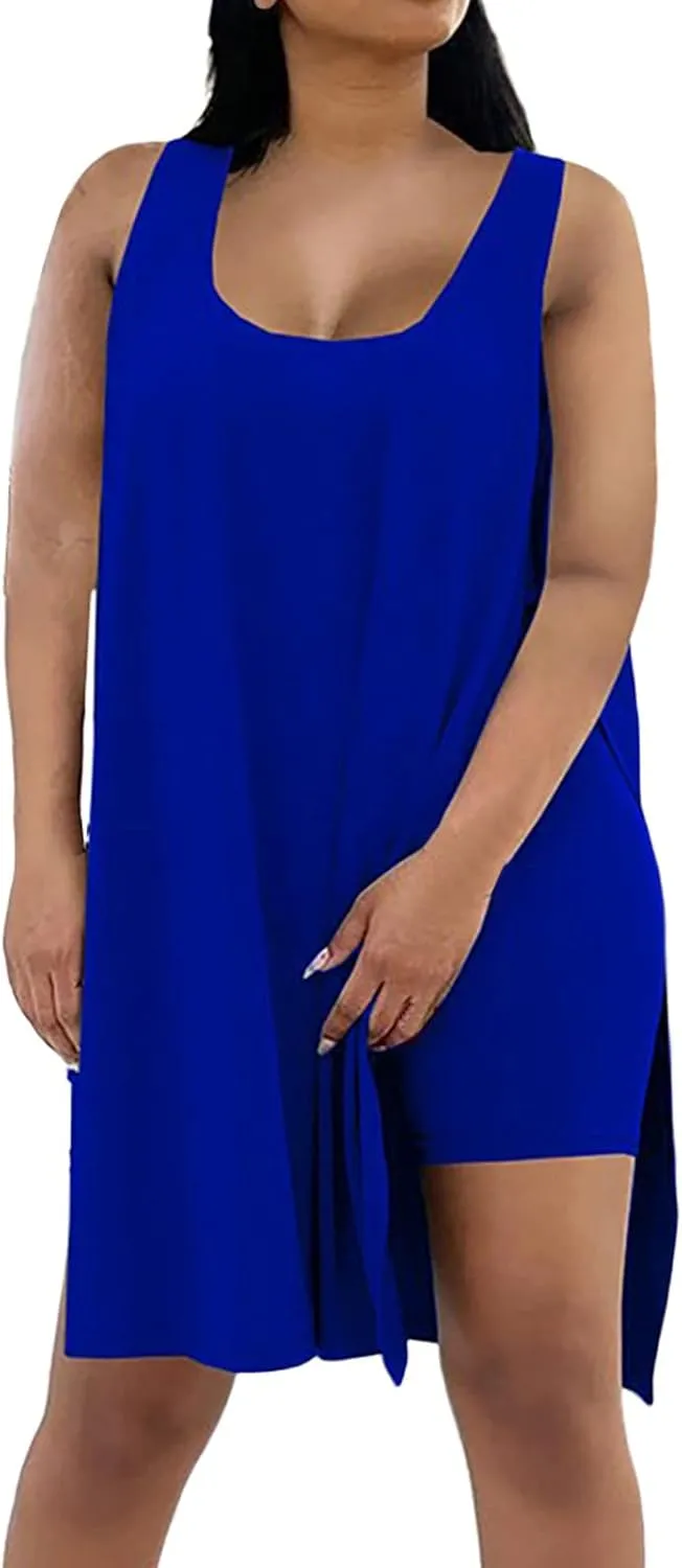 2 Piece Sets for Women Summer 2025 Plus Size Matching Lounge Shorts Tank Tops Sets Trendy Comfy Loungewear Outfits