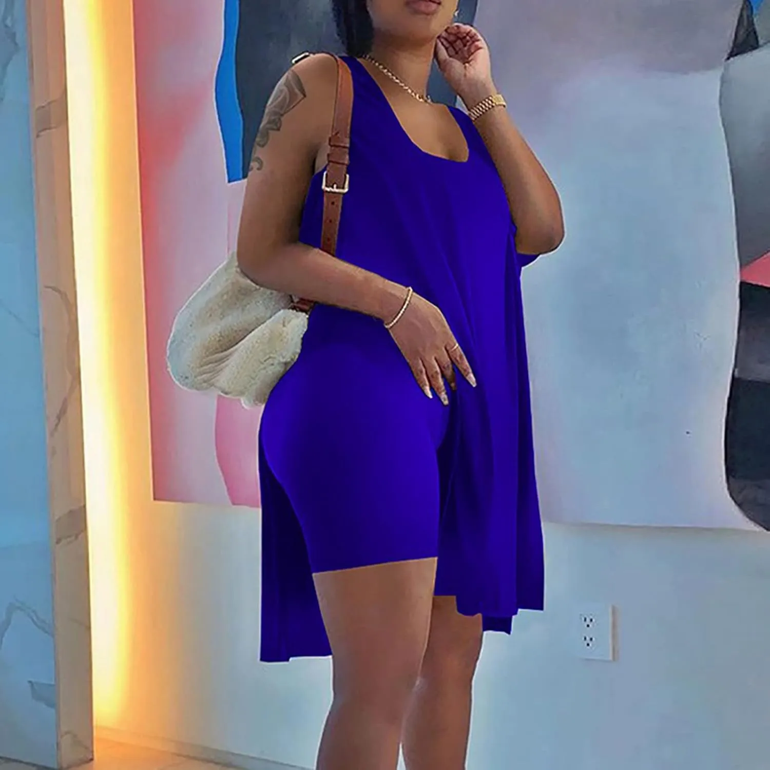 2 Piece Sets for Women Summer 2025 Plus Size Matching Lounge Shorts Tank Tops Sets Trendy Comfy Loungewear Outfits