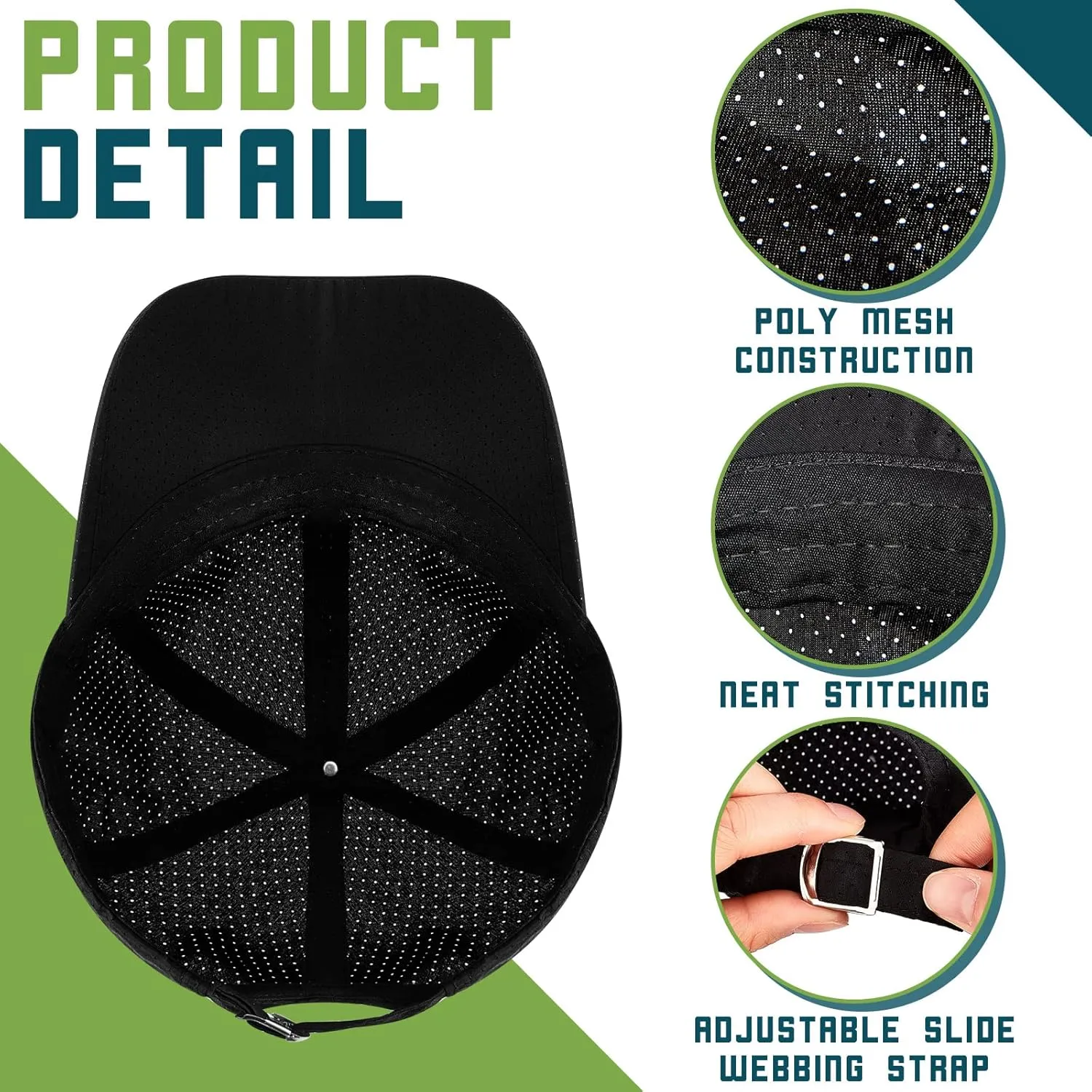 9 Pcs Mesh Baseball Cap Bulk Unisex Breathable Sun Hat Sports Running Hats Adjustable Size Plain Blank Trucker Hat