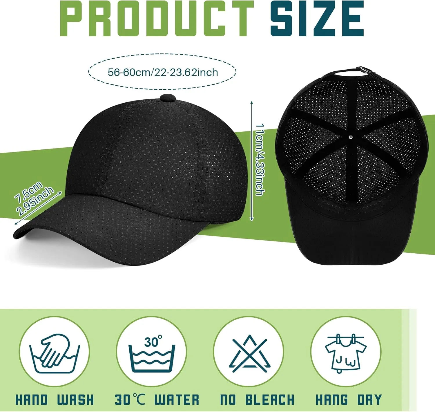 9 Pcs Mesh Baseball Cap Bulk Unisex Breathable Sun Hat Sports Running Hats Adjustable Size Plain Blank Trucker Hat