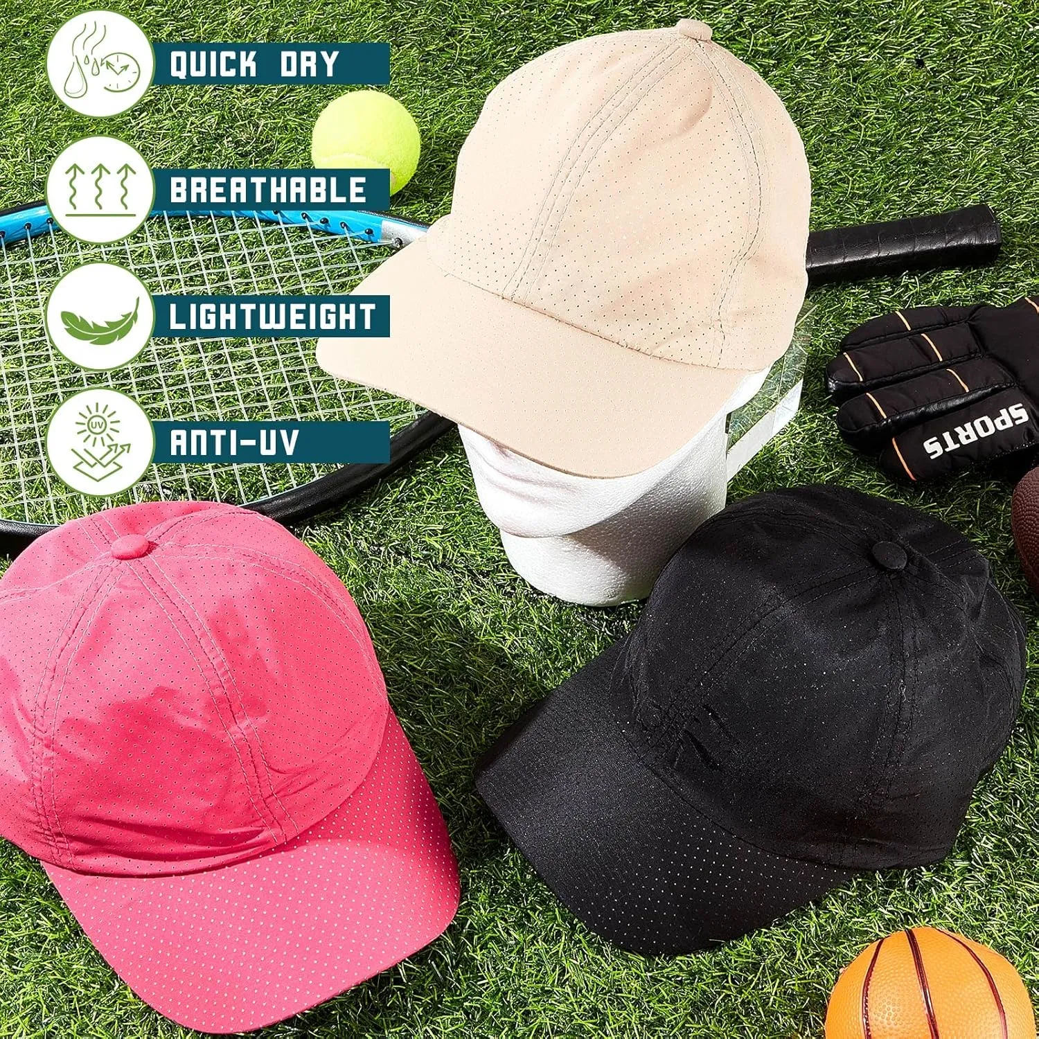 9 Pcs Mesh Baseball Cap Bulk Unisex Breathable Sun Hat Sports Running Hats Adjustable Size Plain Blank Trucker Hat