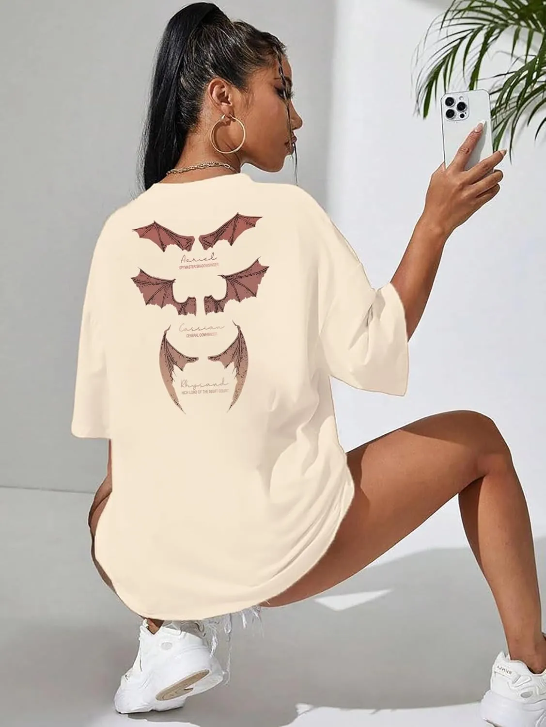 Acotar Velaris Shirts Women Oversized Vintage Book Tshirt The Night Court T-Shirt Bat Boys Graphic Tee Tops