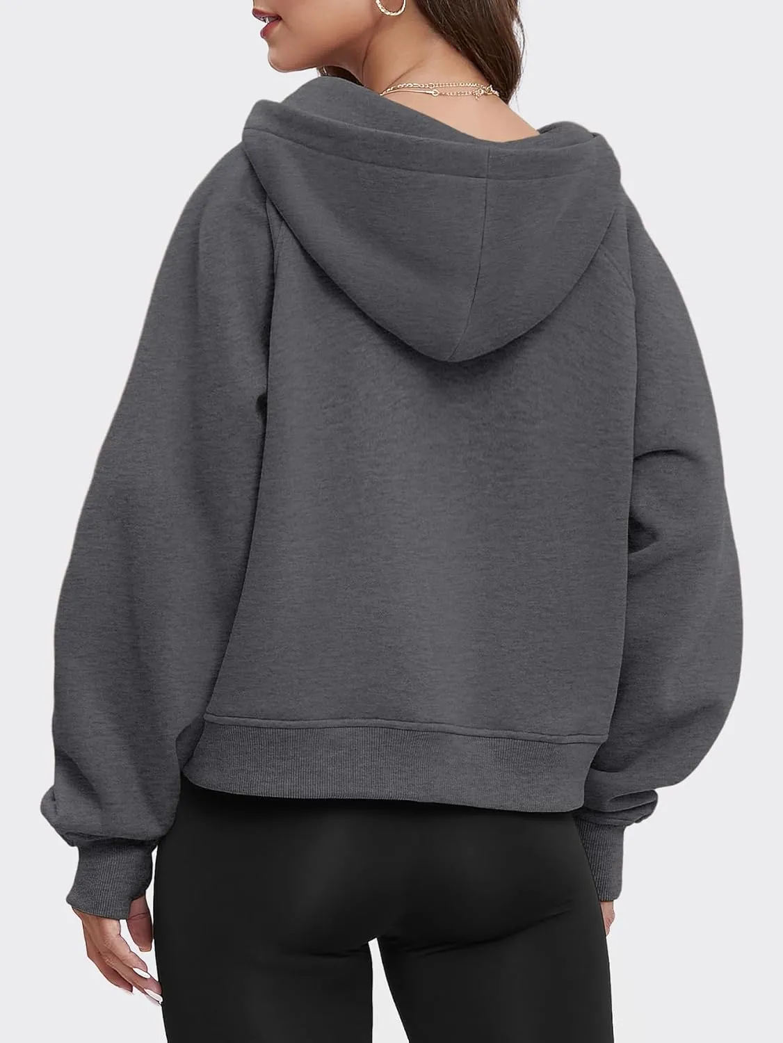 ATHMILE Sweatshirts For Women Cropped Hoodies Half Zip Fleece Pullover Winter Clothes Quarter Zip Up 2023 Outfits Sweater