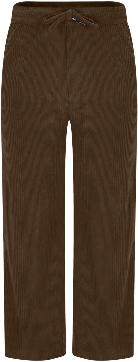 Aymnlox Mens Relaxed Fit Pants Casual Solid Vintage Drawstring Chino Trousers Straight Leg Elastic Waist Running Jogger Pants