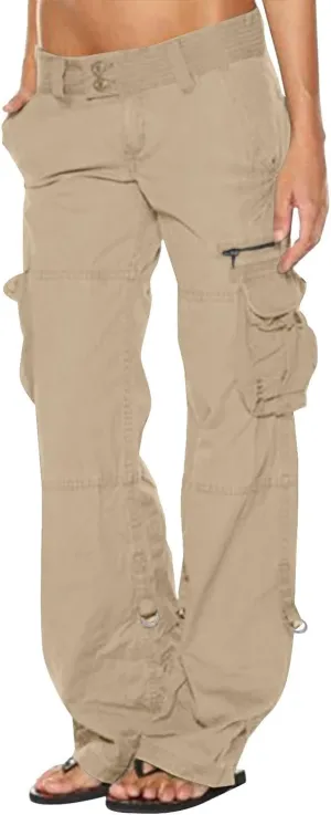 Bengbobar Cargo Pants Women Wide Leg Trousers Women Y2k Fashion Pants Straight Casual Pants Tactical Trousers with Pockets