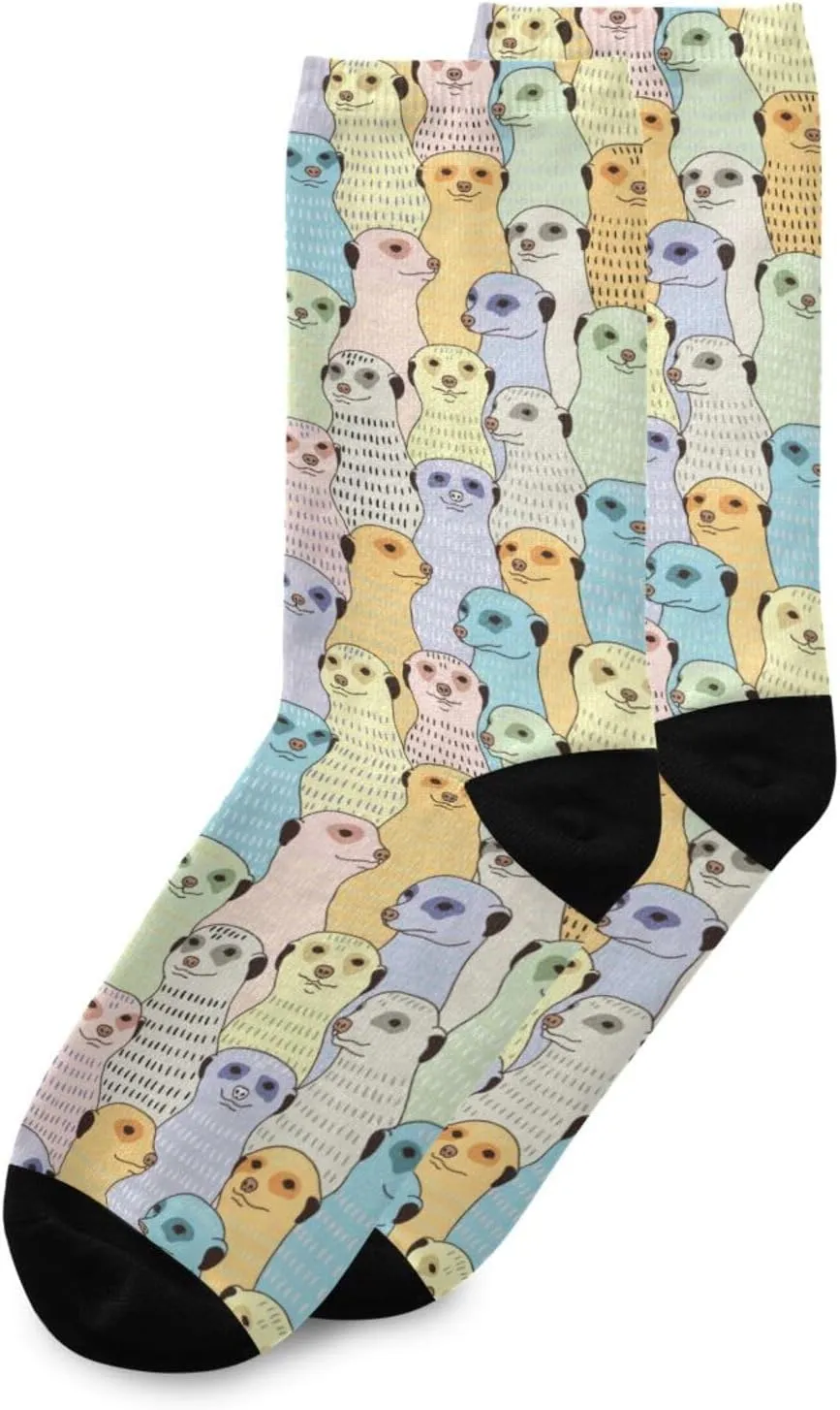 BGXW Fun Crew Socks For Men Women Funny Novelty Crazy Crew Socks Casual Dress Socks