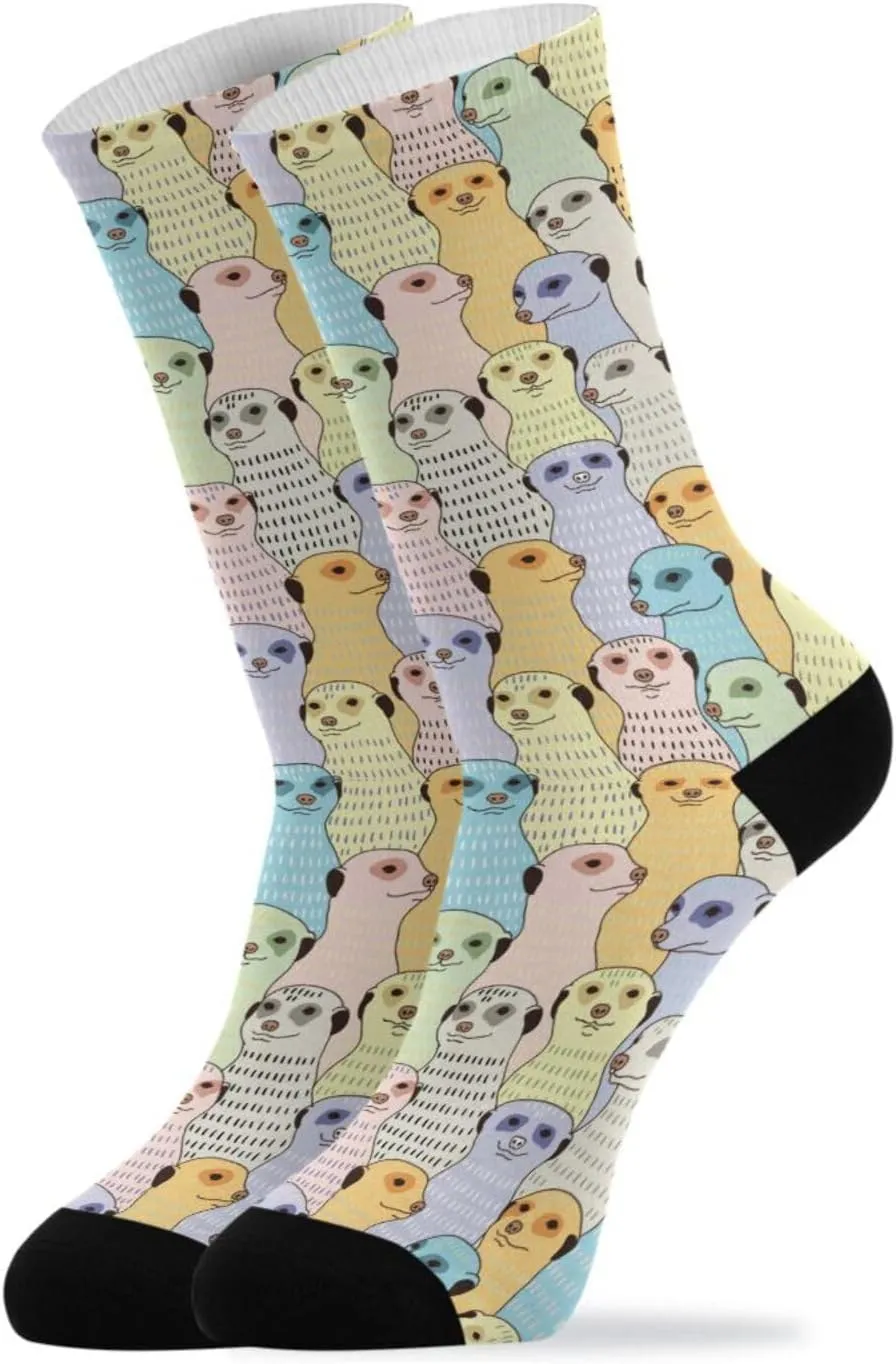 BGXW Fun Crew Socks For Men Women Funny Novelty Crazy Crew Socks Casual Dress Socks