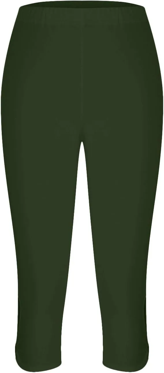 BOXIACEY Capri Leggings for Women 2025 High Waisted Yoga Capris Stretch Knee Length Leggings Cutout Workout Leggings