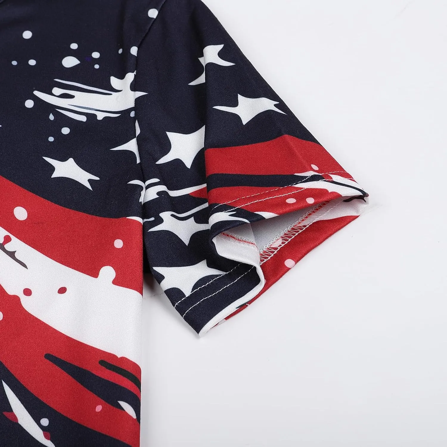 Boys Girls 3D Graphic 4th of July Shirts Funny American Flag Tshirts Kids Short Sleeve Tees 5-12 Years