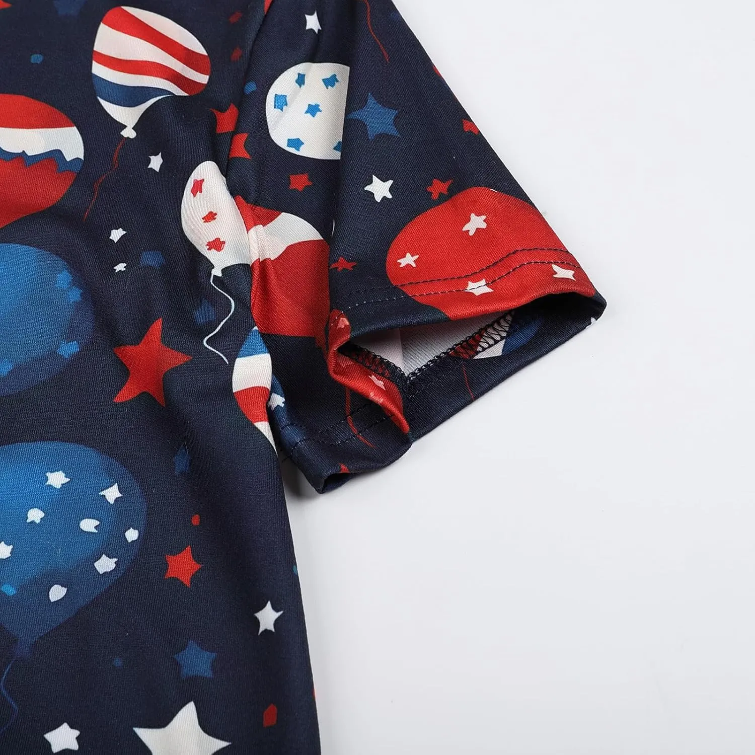Boys Girls 3D Graphic 4th of July Shirts Funny American Flag Tshirts Kids Short Sleeve Tees 5-12 Years