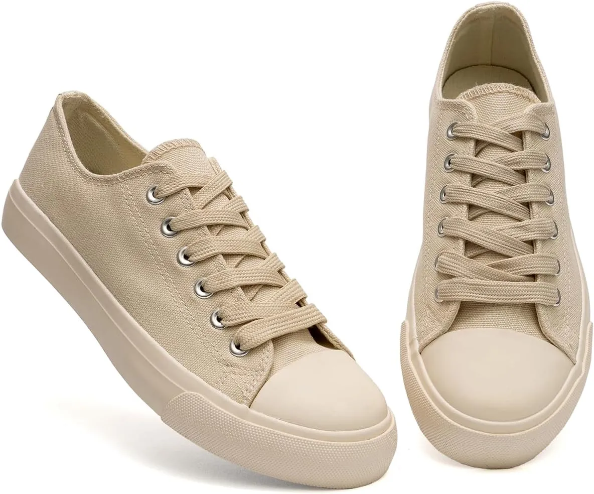 Canvas Shoes for Women Casual Low Top Sneakers Fashion Womens Tennis Shoes for Everyday Wear