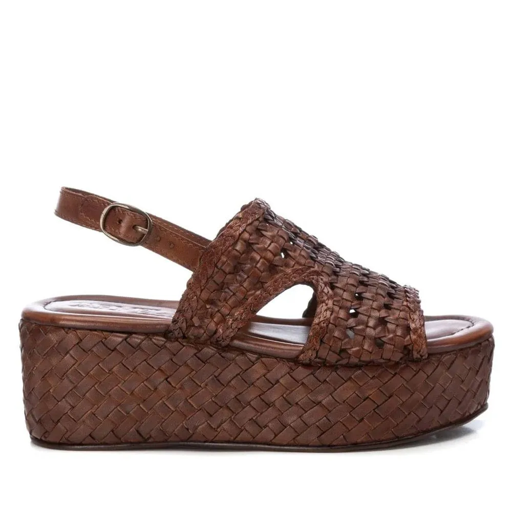 Carmela Piel Taupe Flatform