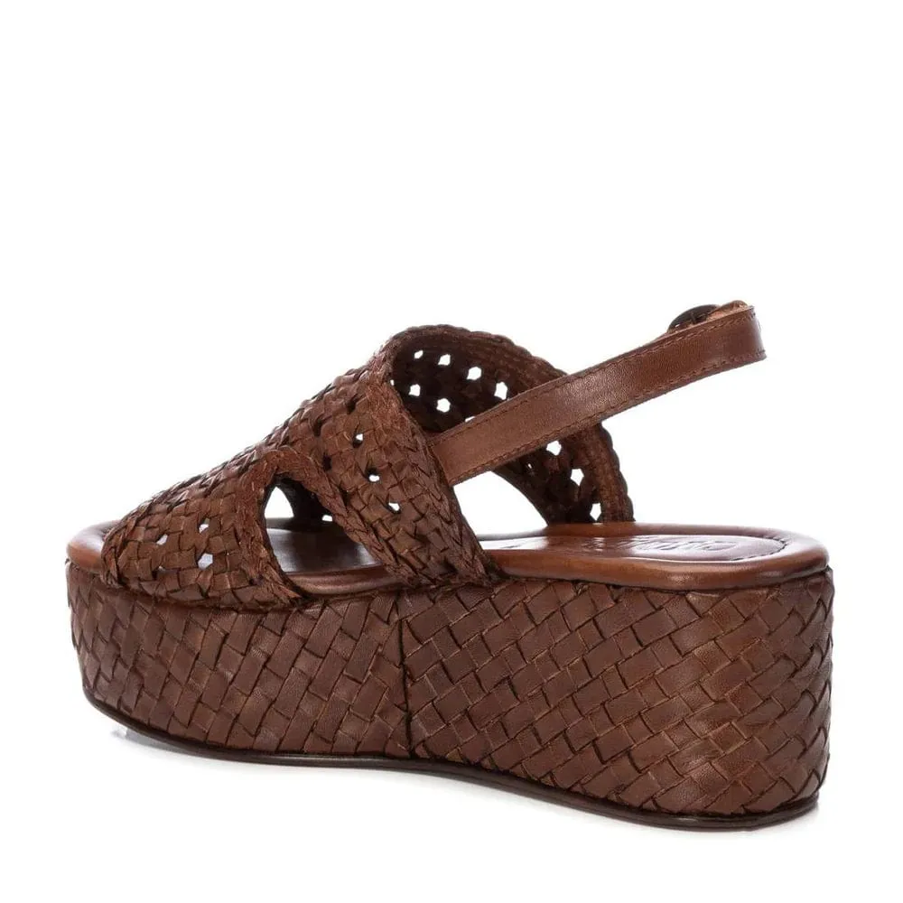 Carmela Piel Taupe Flatform