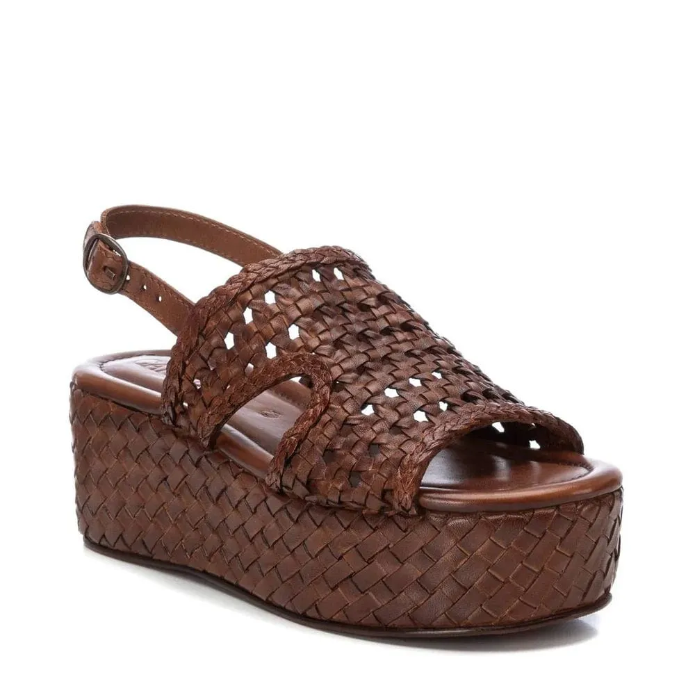 Carmela Piel Taupe Flatform