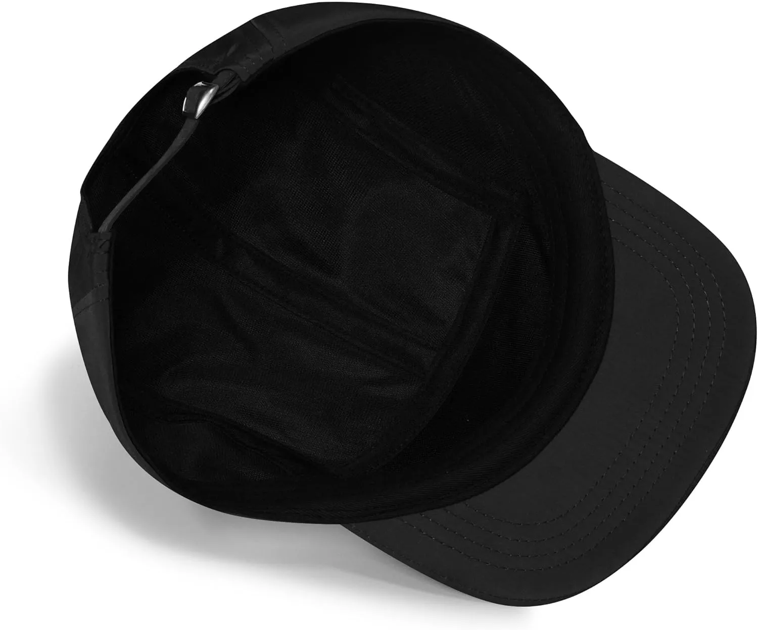 CLAPE Quick Dry 5 Panel Hat, UV Protection Short Flat Bill Baseball Cap Ajustable Unstructured Camper Hat for Outdoor Sport