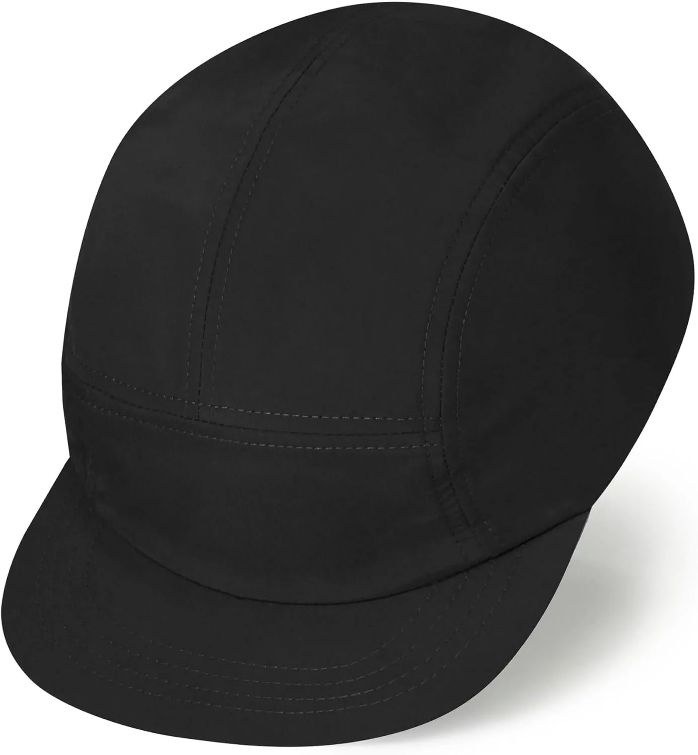 CLAPE Quick Dry 5 Panel Hat, UV Protection Short Flat Bill Baseball Cap Ajustable Unstructured Camper Hat for Outdoor Sport