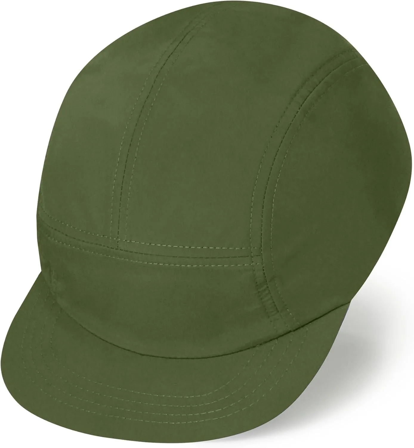 CLAPE Quick Dry 5 Panel Hat, UV Protection Short Flat Bill Baseball Cap Ajustable Unstructured Camper Hat for Outdoor Sport
