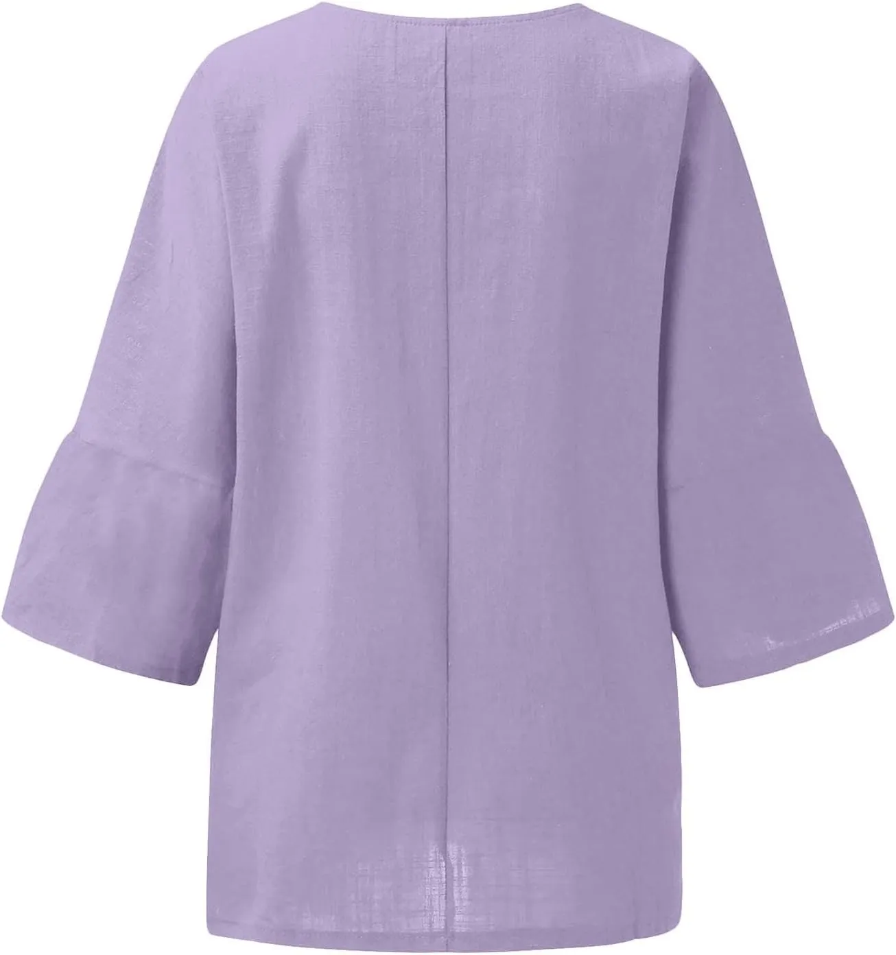 Cotton Linen Shirts for Women Summer Casual Crewneck Pullover Tops Comfy Loose Women's Short Sleeve T Shirt