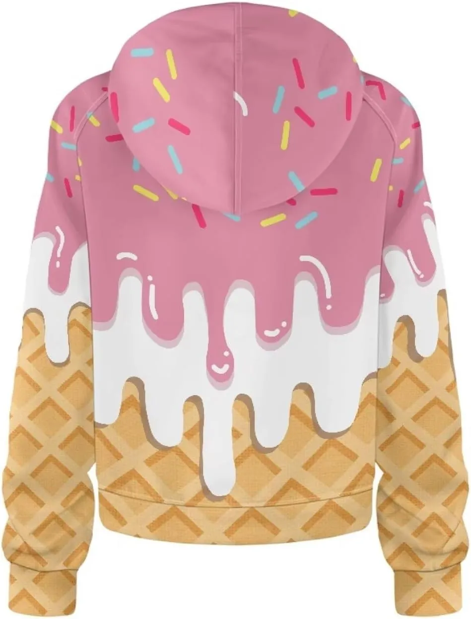 Custom Hoodies Crop Tops for Women Half Zip Sweatshirt for Fall Winter Loose Lightweight Office Pullover with Pocket