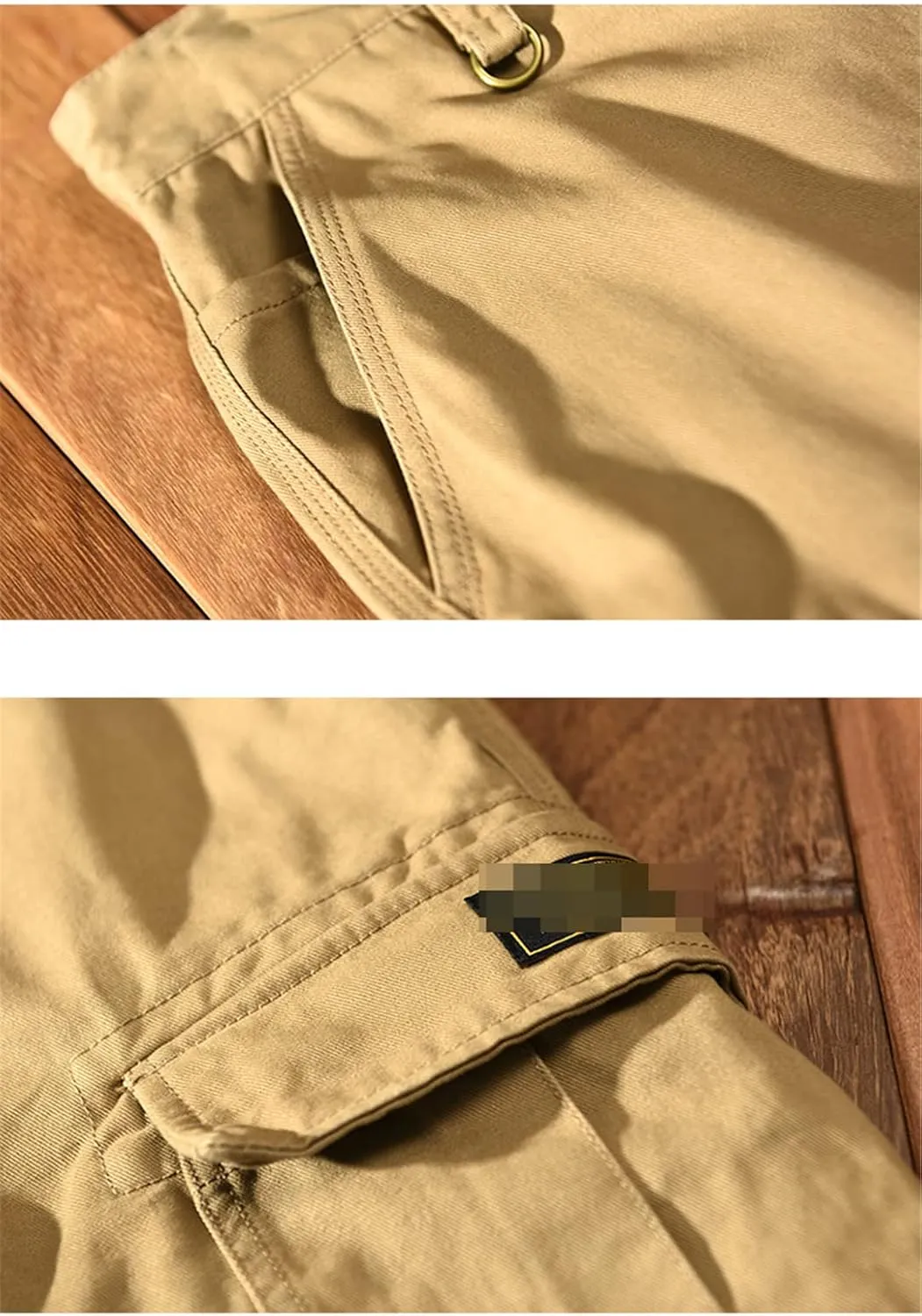 Disimlarl Spring Summer Men Cargo Pants Cotton Multi-Pockets Loose Vintage Casual Trouser