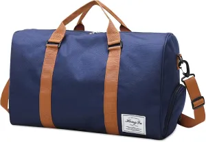 Ergocar Gym Sports Duffle Bag, Waterproof Travel Duffel Bag with Wet Pocket and Shoes Compartment, Big Capacity Holdall Sports Bags with Shoulder Strap, Durable for Gym, Sports, Travel, Swimming