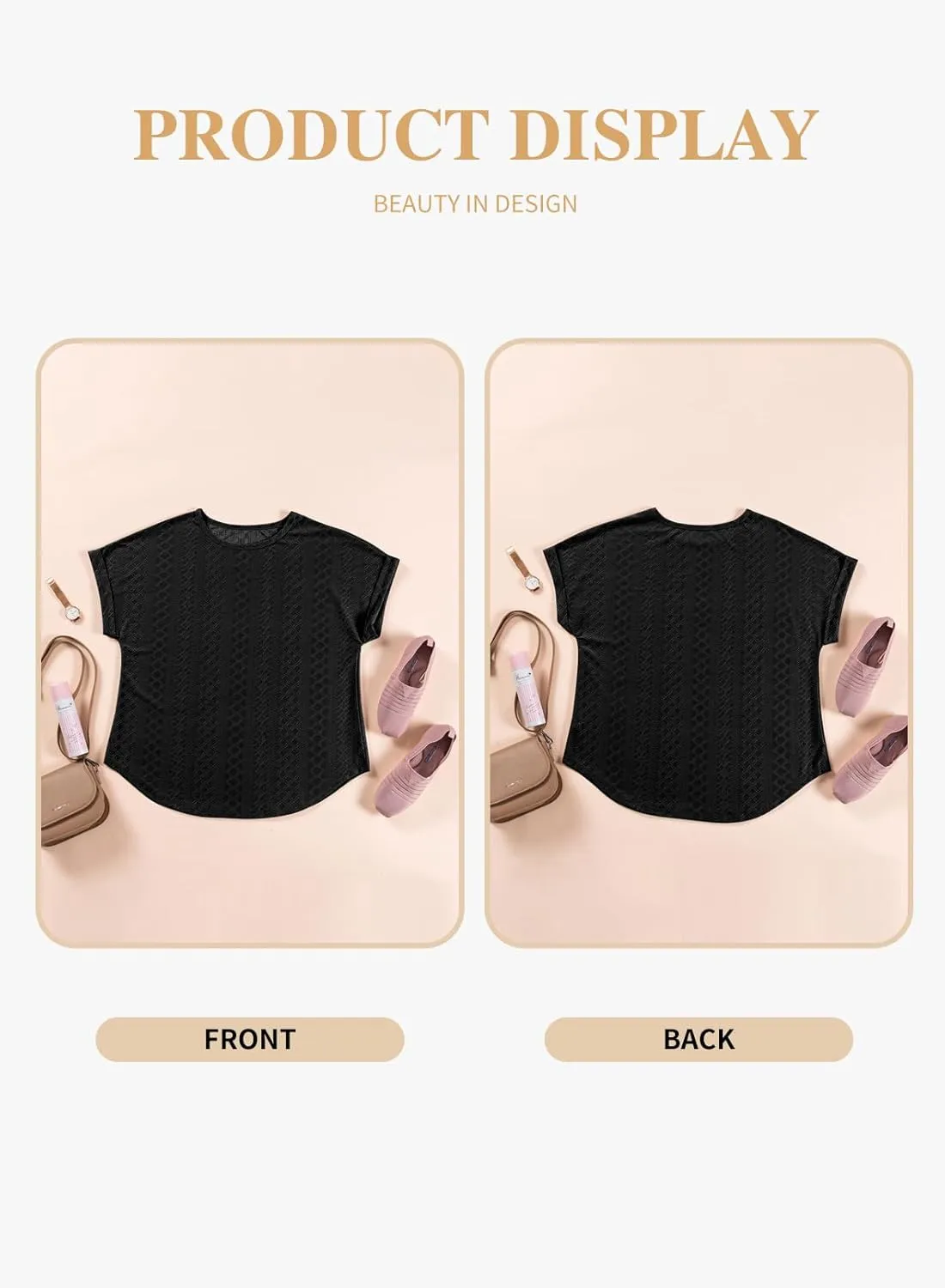 Eytino Women Plus Size Tops Short Sleeve Crewneck Casual Loose Summer Blouse Shirts(1X-5X)