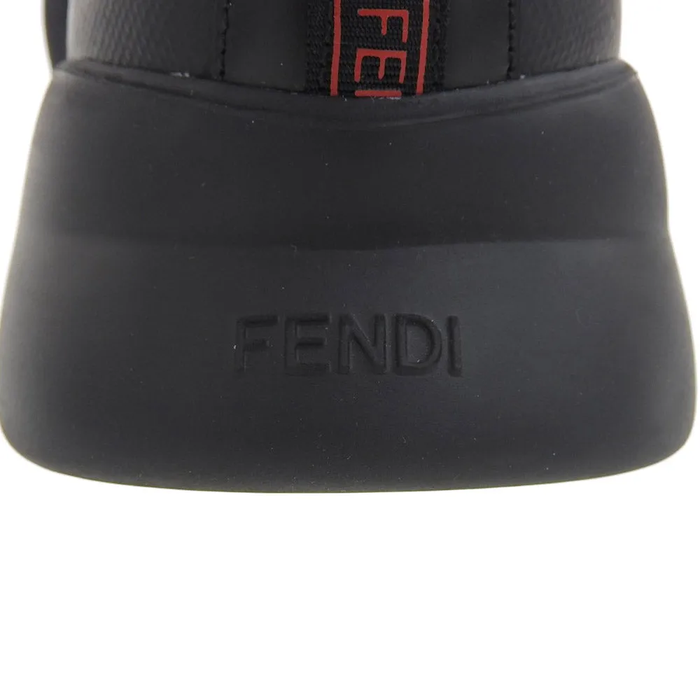 Fendi Canvas Belt Sneakers Black White