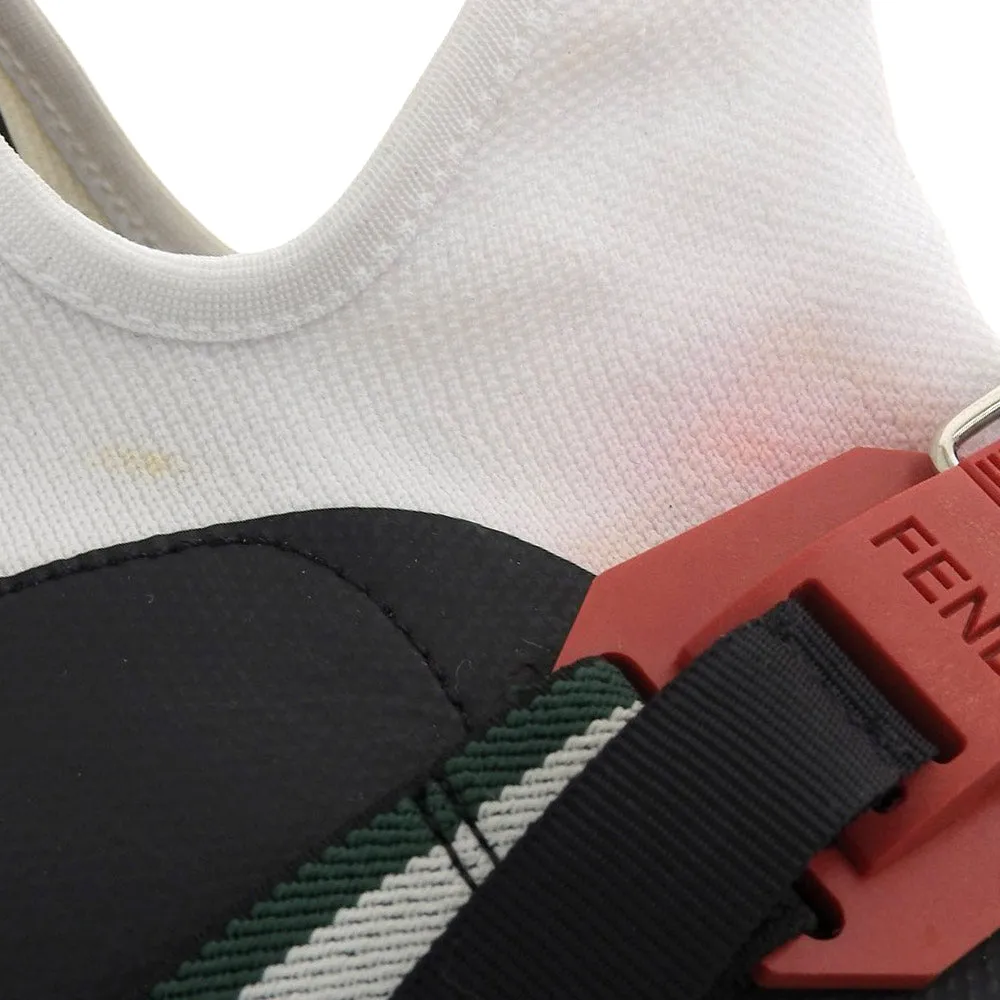 Fendi Canvas Belt Sneakers Black White