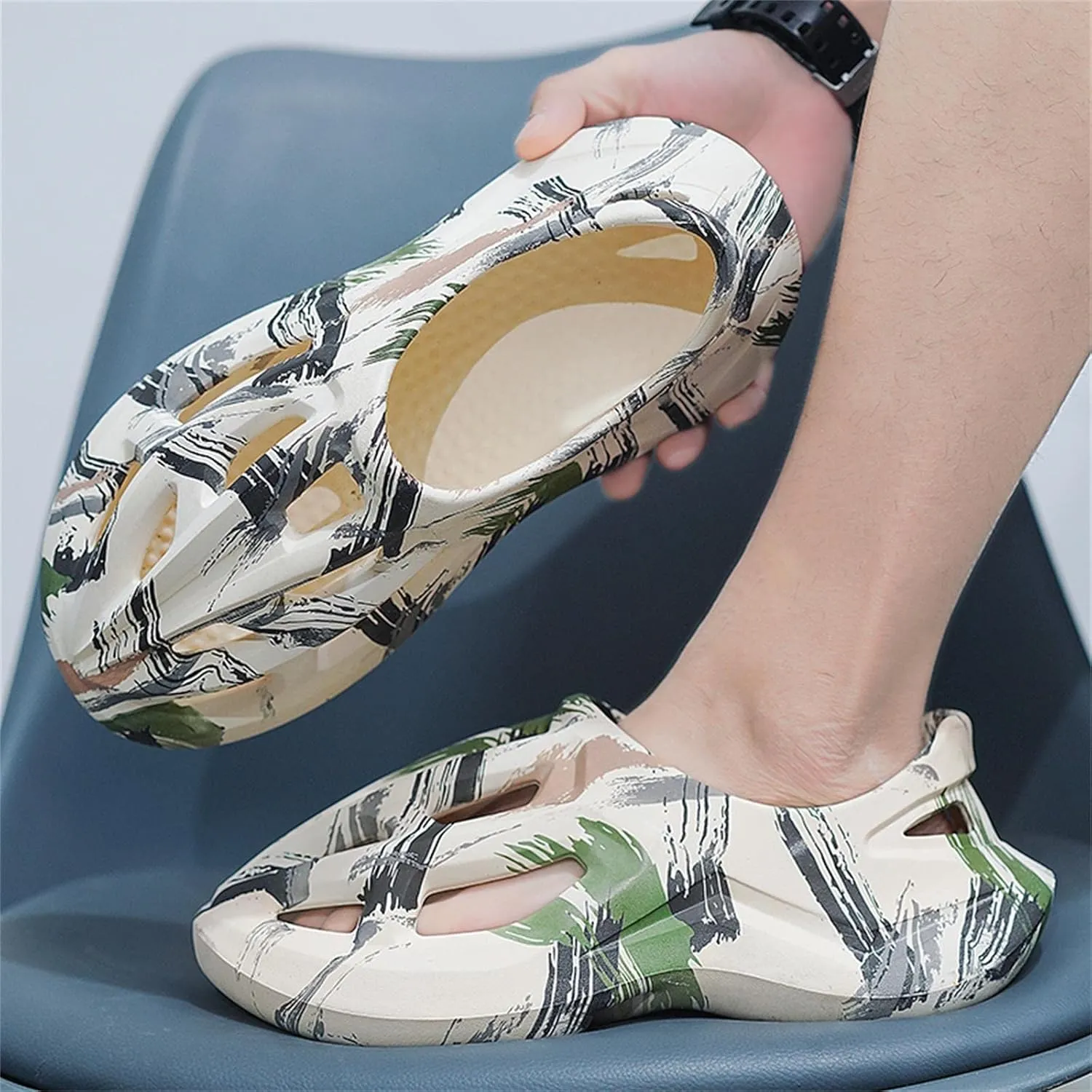 Foam Runner Sneakers, Women's & Men's Pillow Lightweight Cloud Shoes - Non-Slip, Breathable, Soft Fashion Sandals