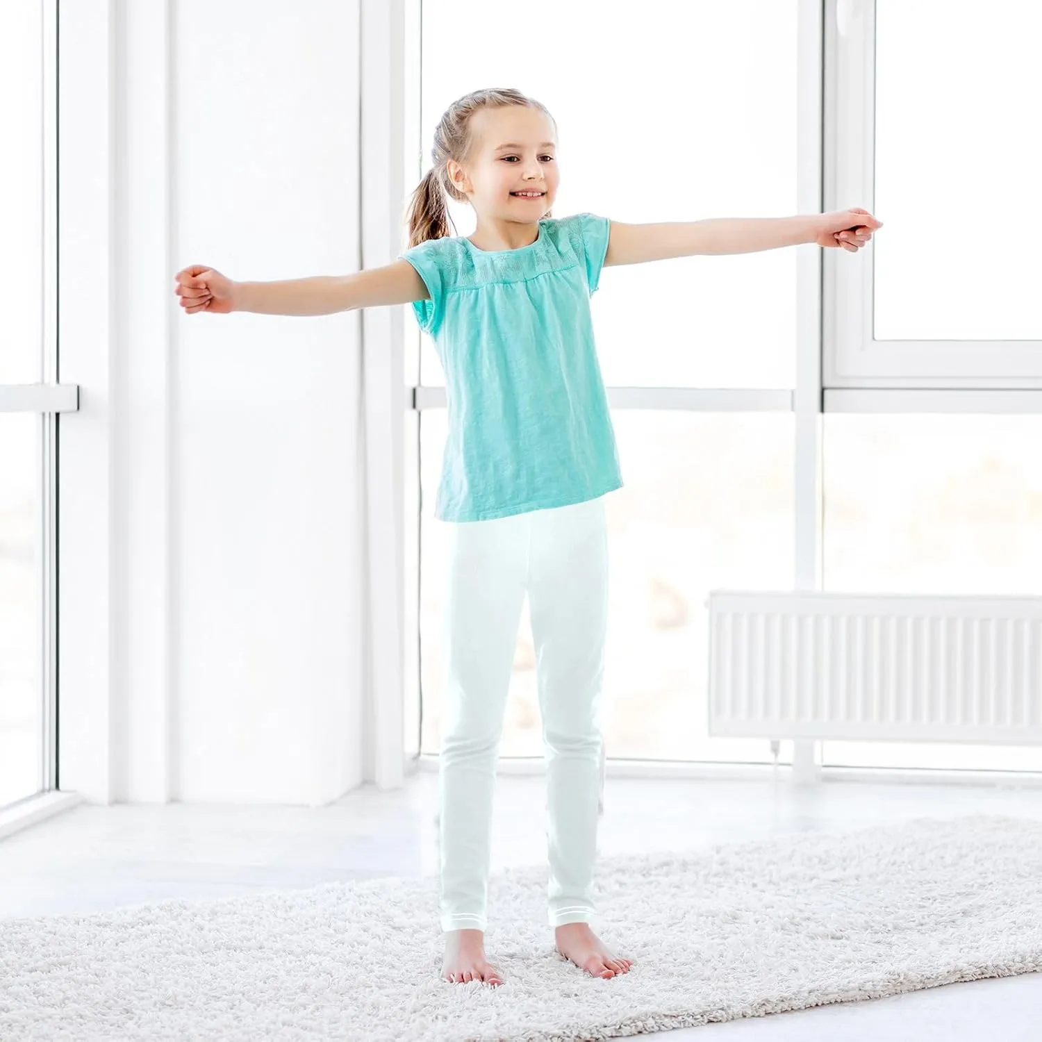 Girls Leggings Solid Toddler Footless Yoga Dance Pants Stretch High Waisted Leggings Size 4T -10Y