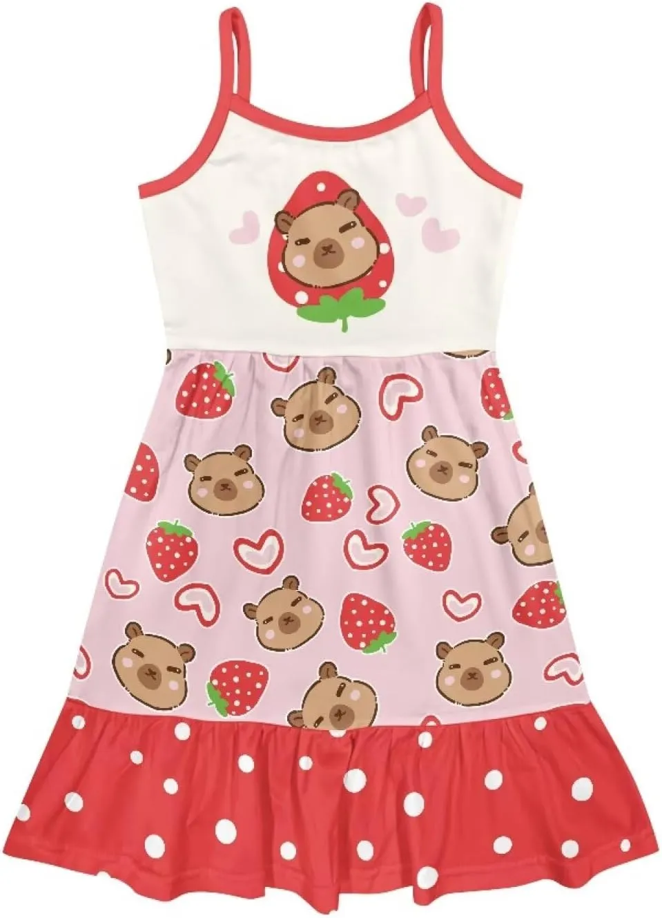 Girls Summer Dress 3-14 Y Kids Casual Spaghetti Strap Tiered Midi Dresses Cute Twirly Skater Party Sundress