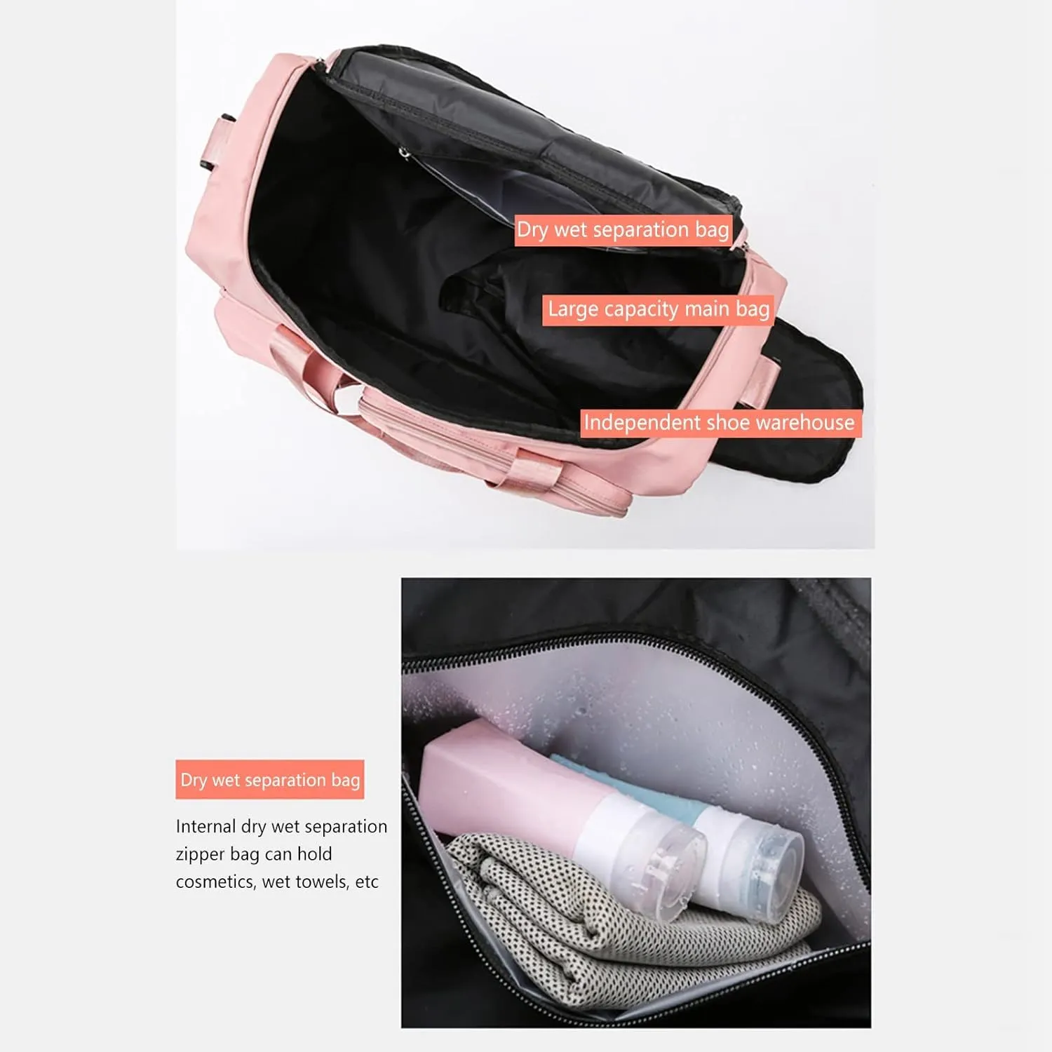 Gym Bag with Shoes Compartment,28L Duffel Bag Men,Waterproof Duffle Bag for Workout Travel Sports Yoga