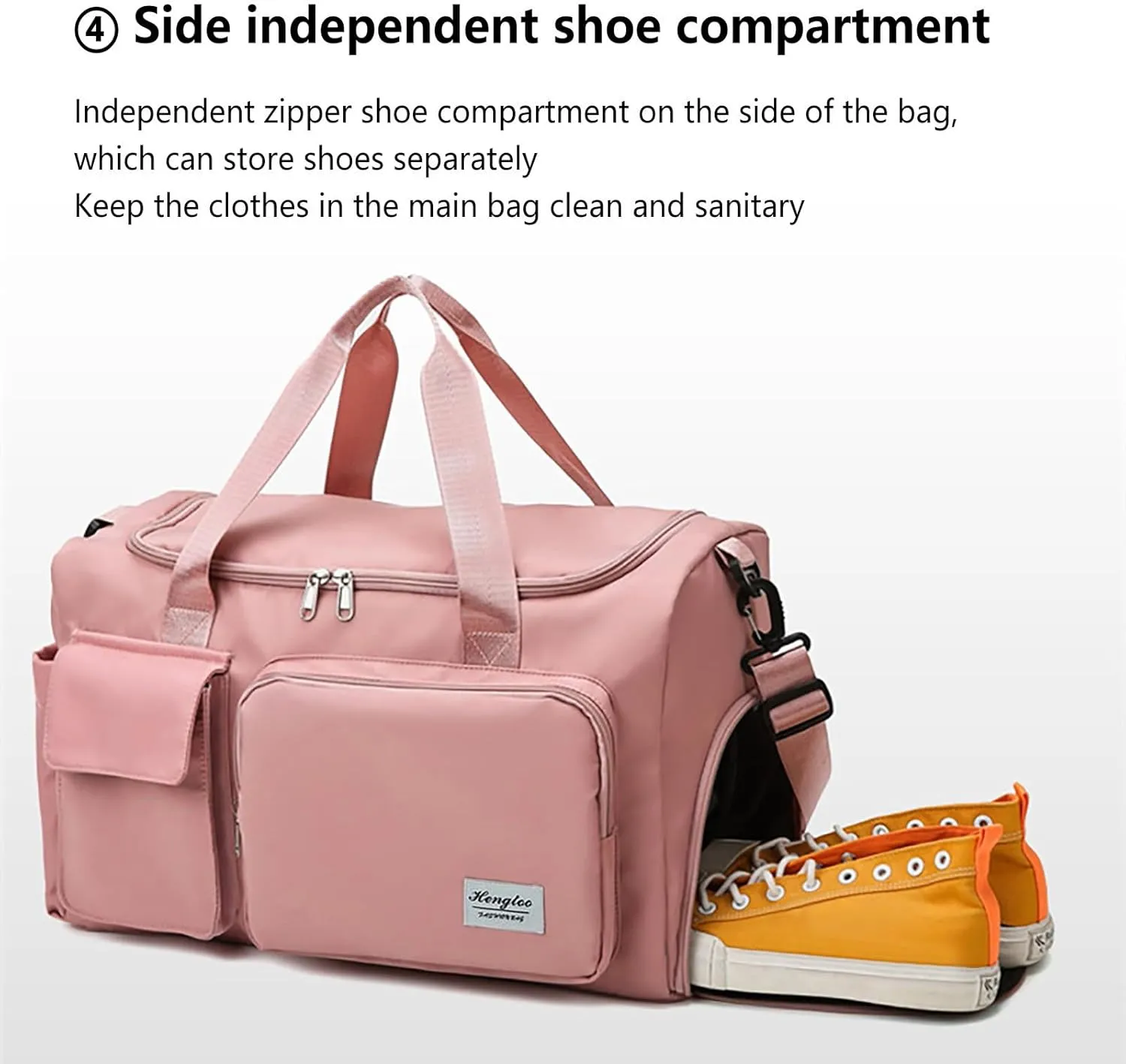 Gym Bag with Shoes Compartment,28L Duffel Bags for Traveling,Reusable Overnight Bag for Travel Sports Workout Yoga