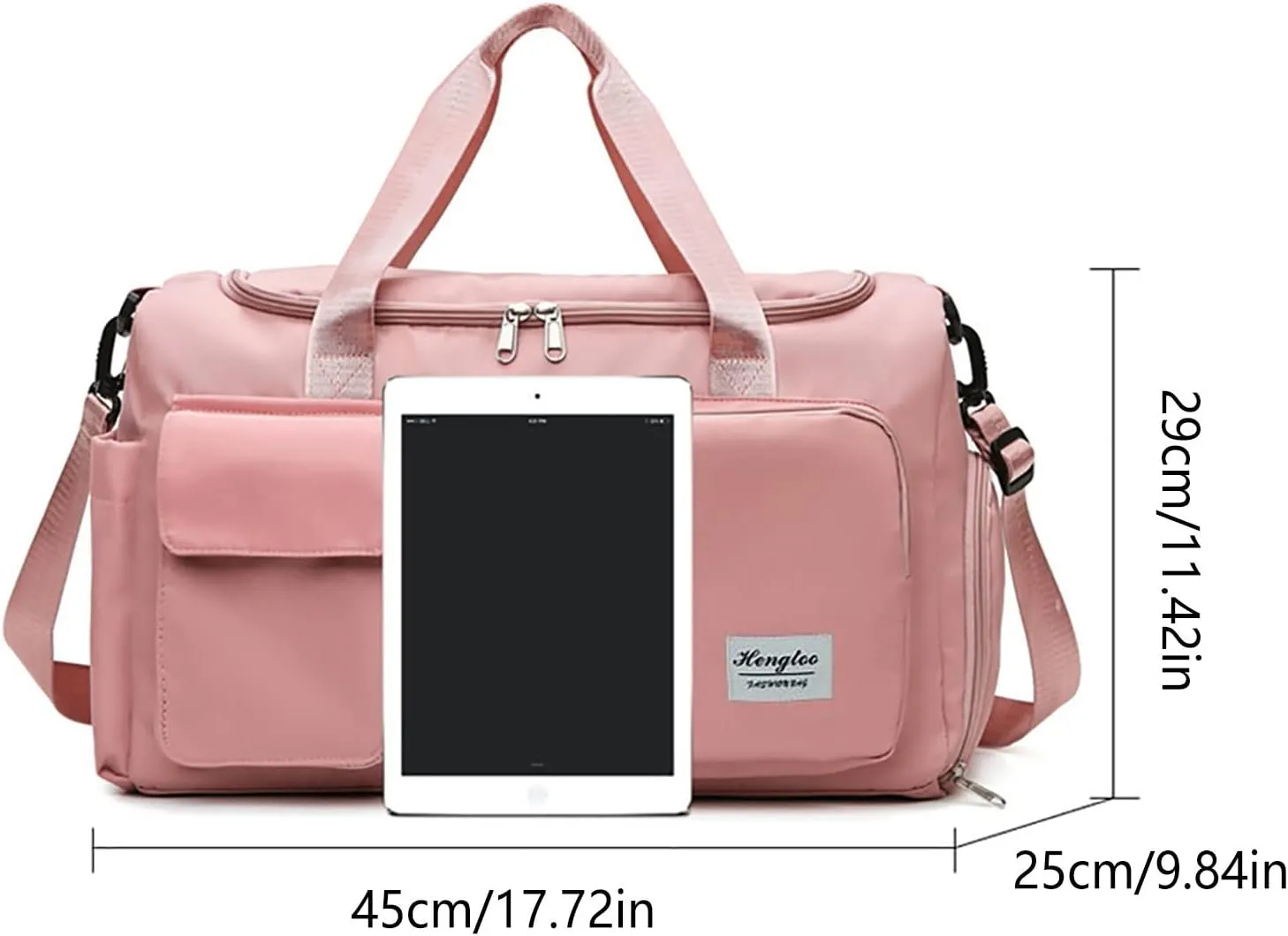 Gym Bag with Shoes Compartment,28L Waterproof Duffel Bag,Reusable Gym Duffle Bag for Sports Travel Workout Yoga