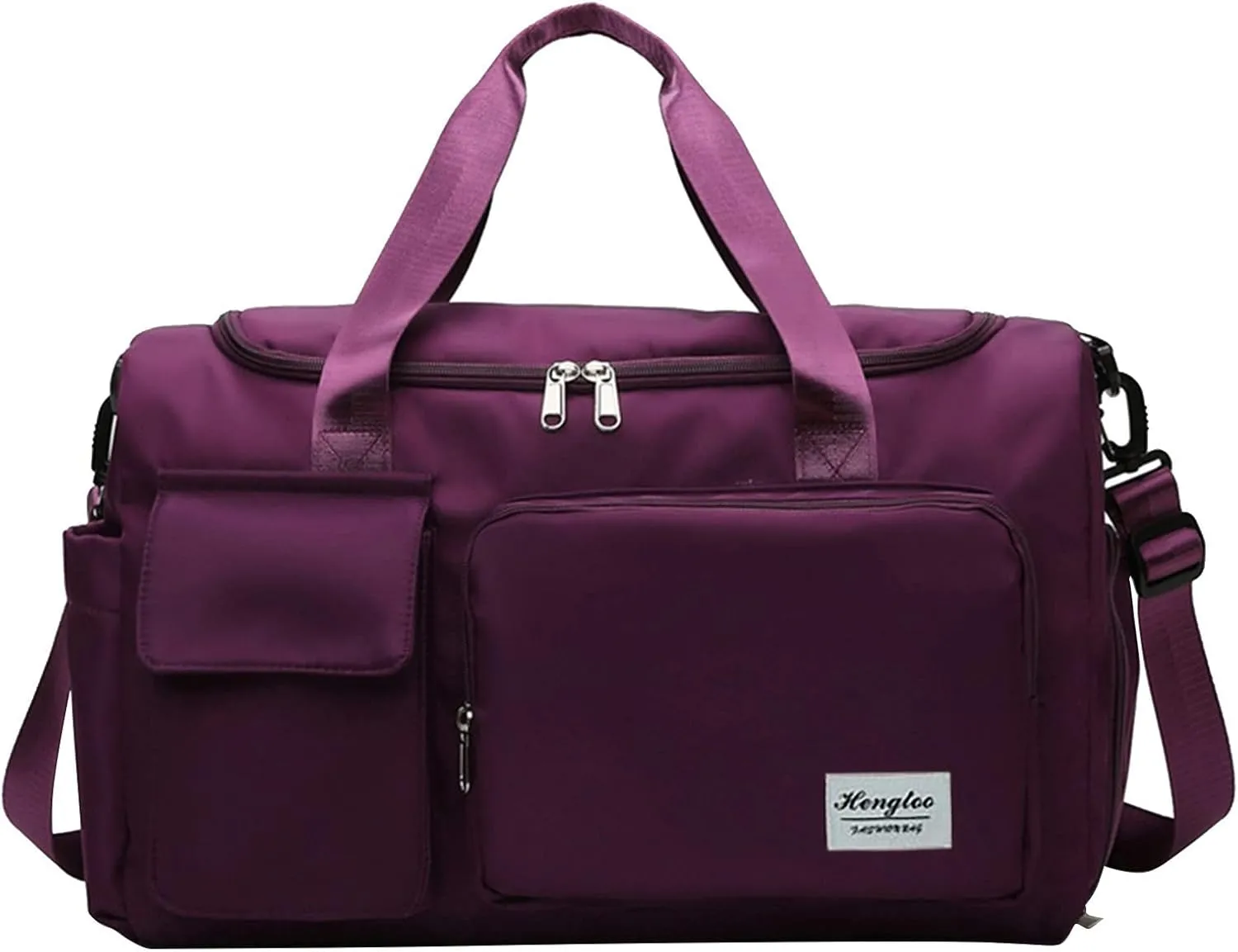 Gym Bag with Shoes Compartment,28L Waterproof Duffel Bag,Reusable Gym Duffle Bag for Sports Travel Workout Yoga