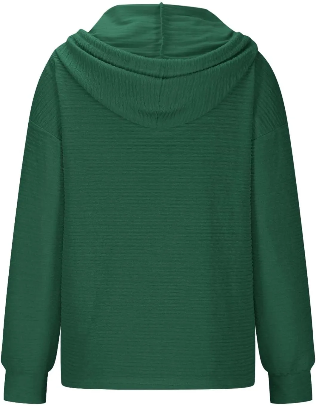 Hoodies for Women 2024 Fashion Fall V Neck Button Down Long Sleeve Casual Cute Hooded Sweatshirts Drawstring Tops