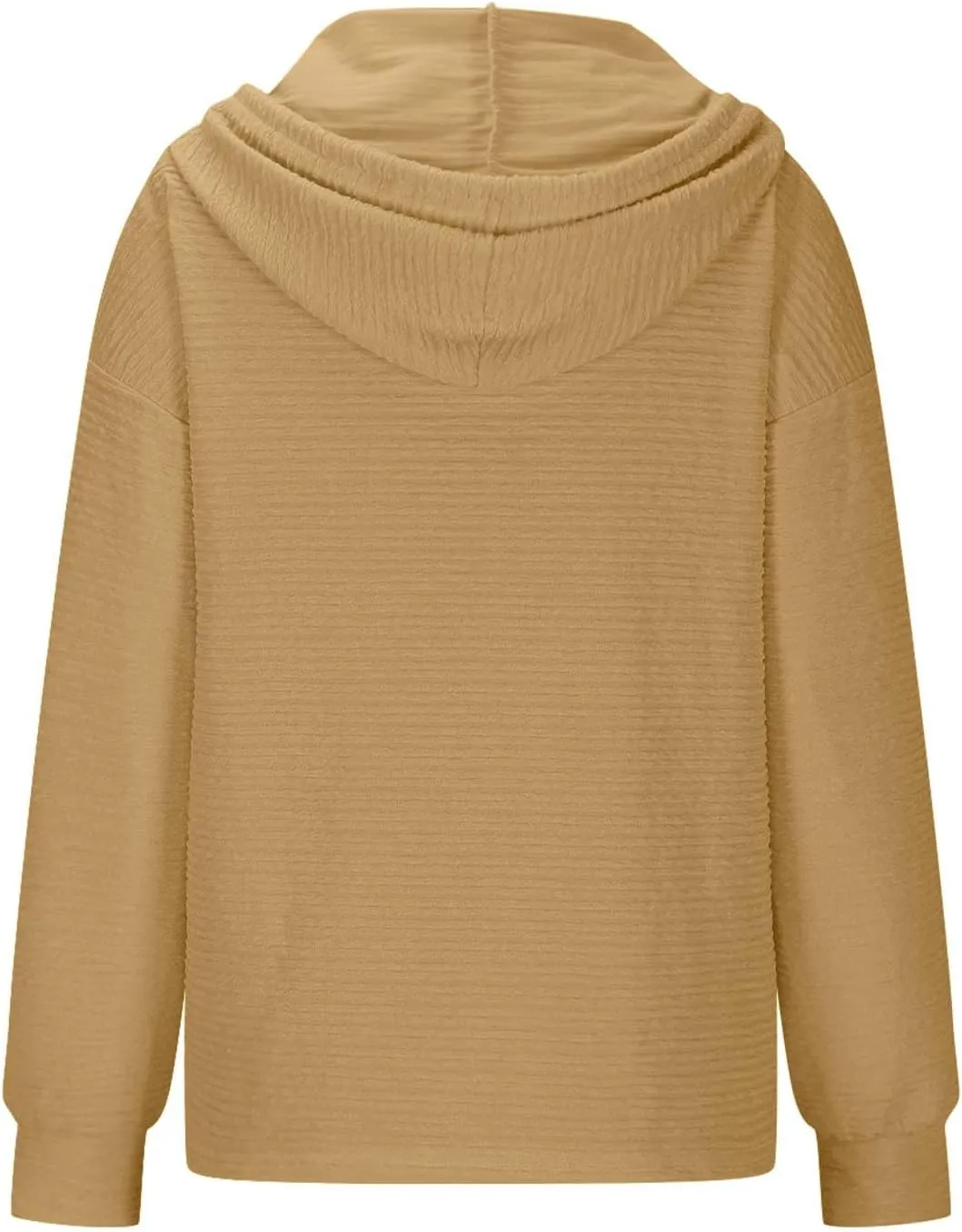 Hoodies for Women 2024 Fashion Fall V Neck Button Down Long Sleeve Casual Cute Hooded Sweatshirts Drawstring Tops