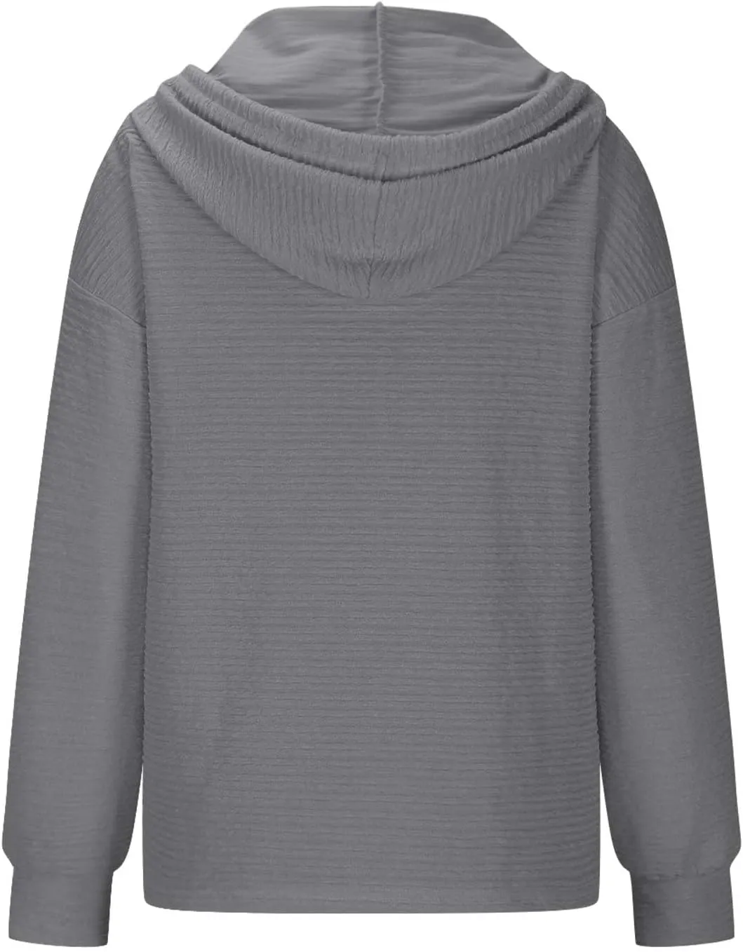 Hoodies for Women Oversized Sweatshirt Pullover Long Sleeve Tops V Neck Plain Color Shirt Sretchy Soft Fall Tops