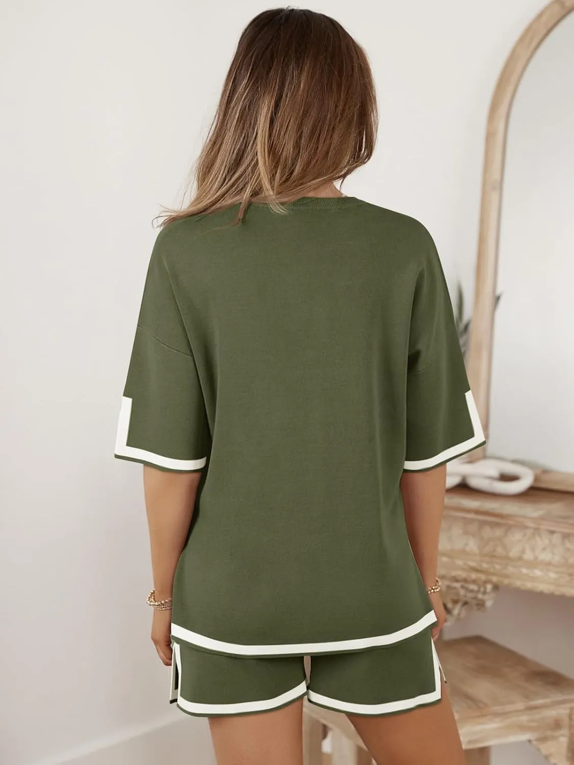 LILLUSORY 2 Piece Sets for Women Summer 2025 Two Piece Matching Lounge Sets Short Casual Outfits Cute Vacation Clothes