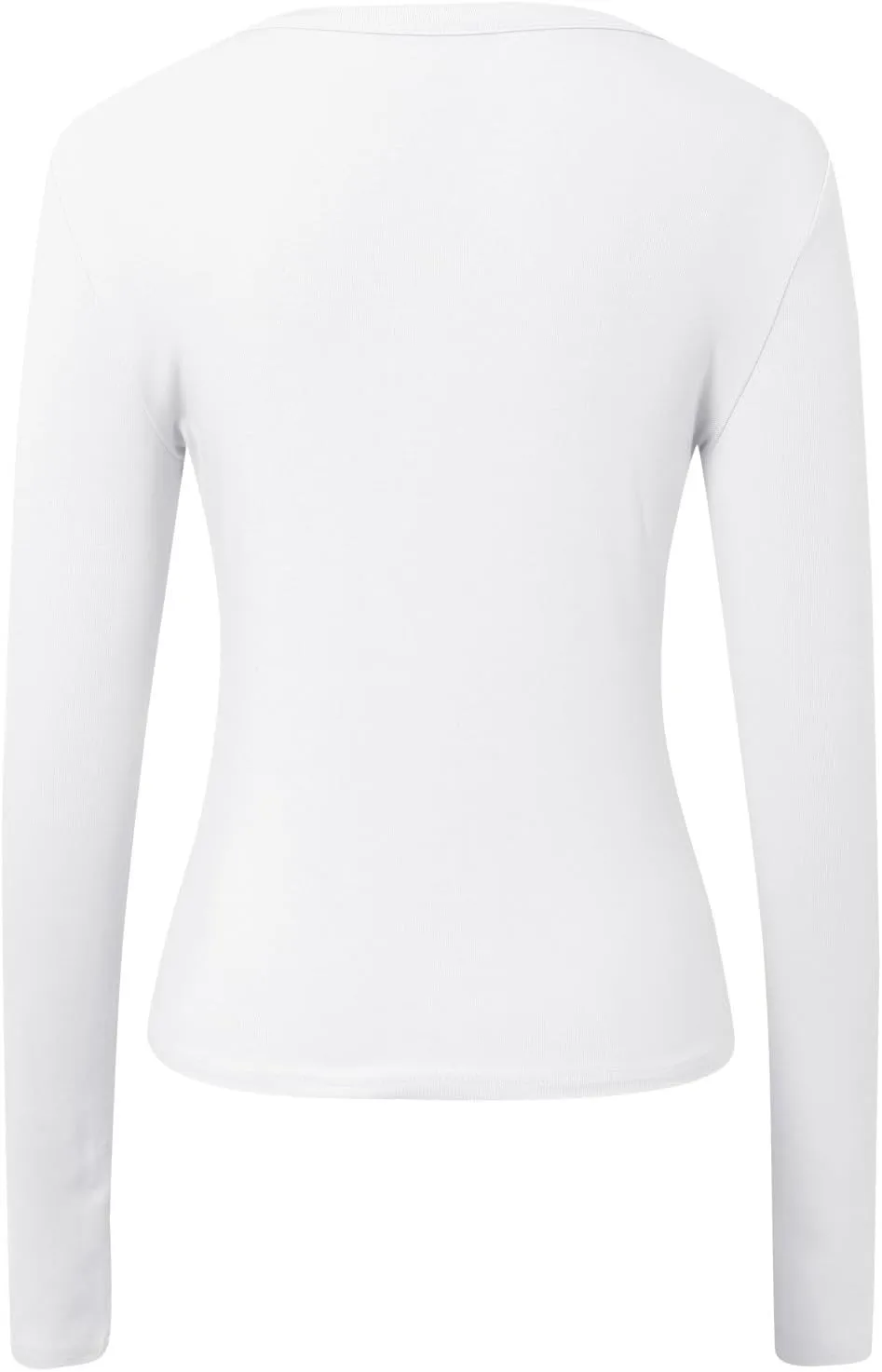 Long Sleeve Shirts for Women V Neck Basics Tops Lightweight Slim Fit Crop Top Base Layer Thermal Undershirts Fall