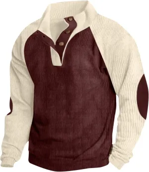 Man Fashion Casual Sports Stand Collar Button Patchwork Short Sleeve Stand-up Collar Blouse Shirt Tops 2024 Mens