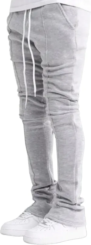 Men Y2K Stacked Flared Sweatpants Athletic Casual Loose Fit Sweatpants Big and Tall Drawstring Running Pants