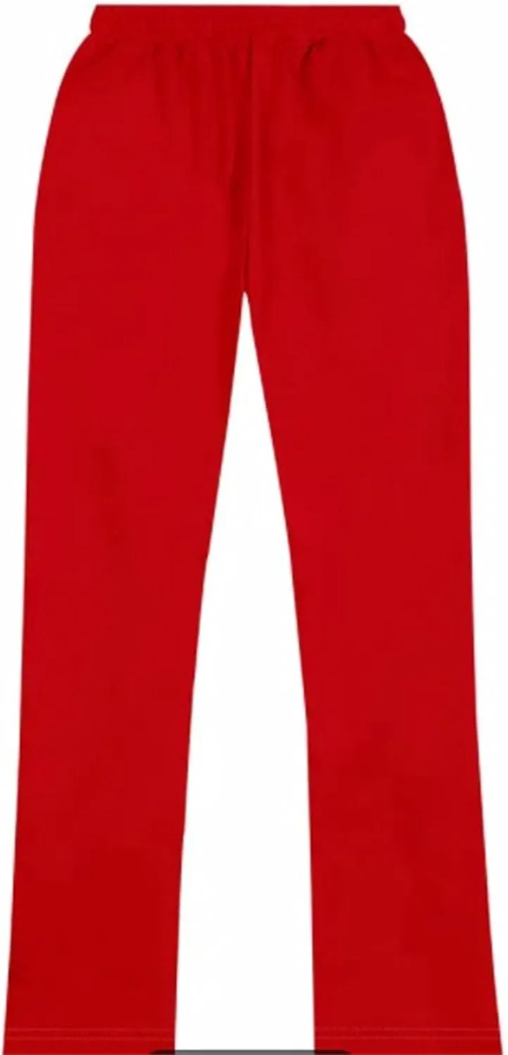 Men Y2K Stacked Flared Sweatpants Athletic Casual Loose Fit Sweatpants Big and Tall Drawstring Running Pants