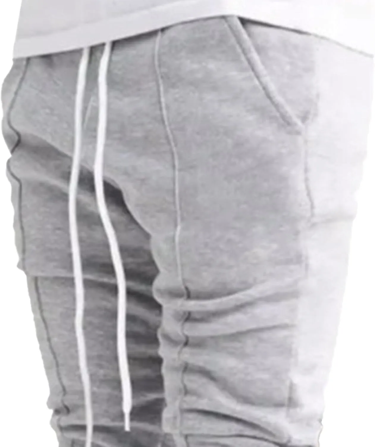 Men Y2K Stacked Flared Sweatpants Athletic Casual Loose Fit Sweatpants Big and Tall Drawstring Running Pants