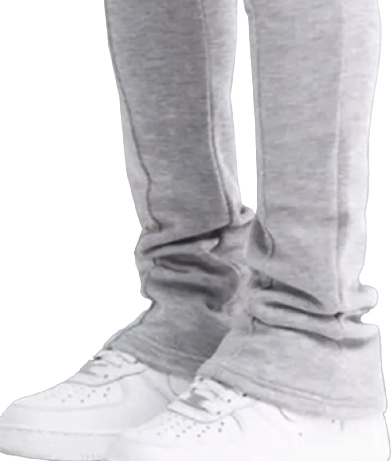Men Y2K Stacked Flared Sweatpants Athletic Casual Loose Fit Sweatpants Big and Tall Drawstring Running Pants