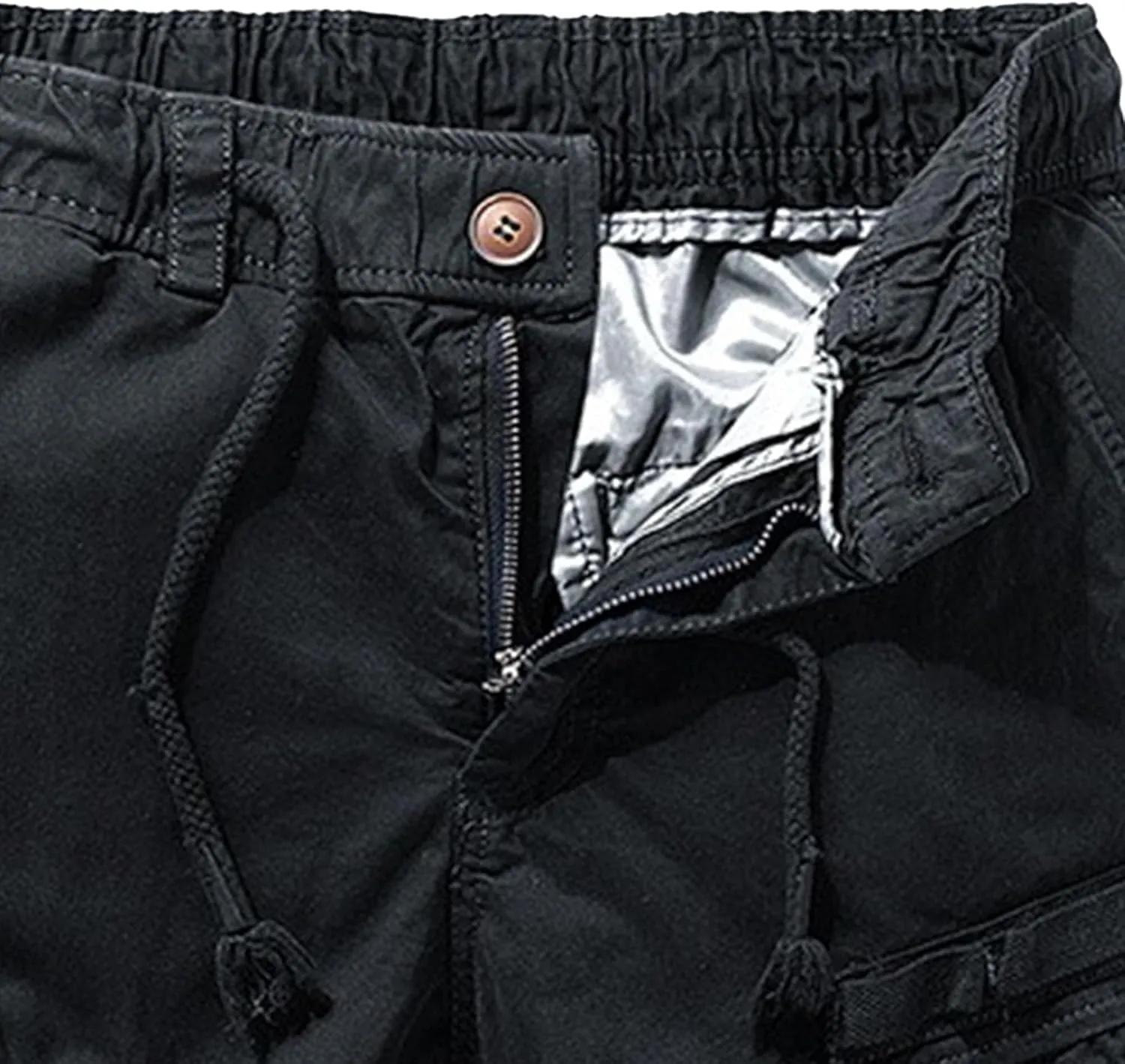 Men's Military Cargo Jean Trunk Outdoor Twill with Pockets Shorts Relaxed Fit Elastic Camo Short Pant
